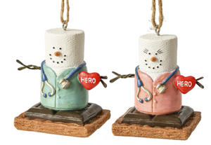Assorted S'mores Nurse Hero Ornament, INDIVIDUALLY SOLD