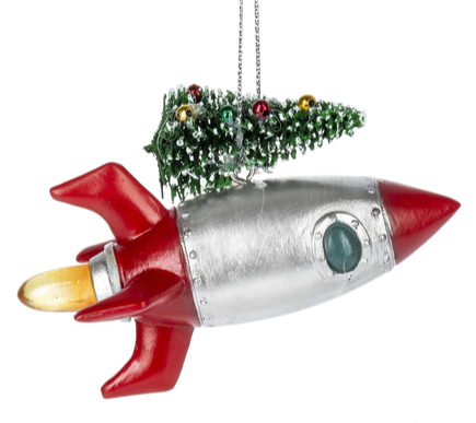 Rocket With Tree Ornament