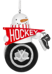 Hockey Snowman Ornament