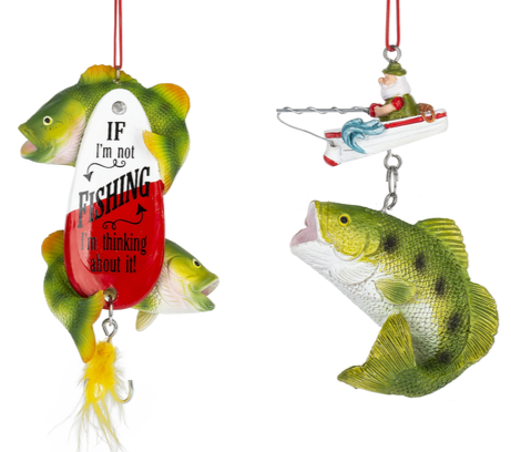 Assorted Fishing Ornament, INDIVIDUALLY SOLD