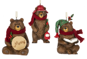 Assorted Bear Ornament, INDIVIDUALLY SOLD