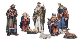 Jewel Toned Nativity Scene Set Of 8