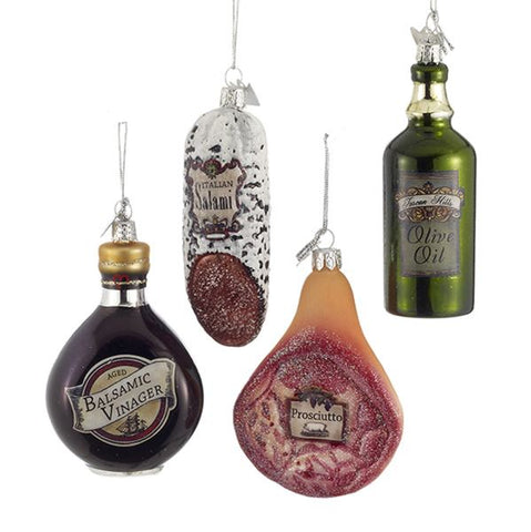 Assorted Glass Italian Food Ornament, INDIVIDUALLY SOLD