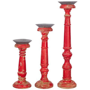 Assorted Distressed Pillar Candle Holder, INDIVIDUALLY SOLD