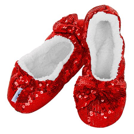 Classic Red Sequin Slippers  LADIES SIZES
