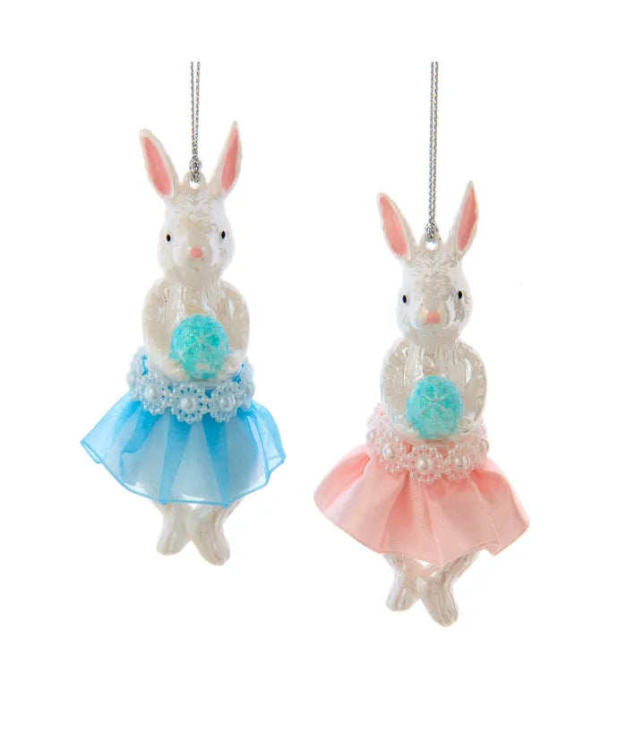 Assorted Bunny In Tutu Ornament, INDIVIDUALLY SOLD