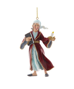 Scrooge In Bathrobe Ornament