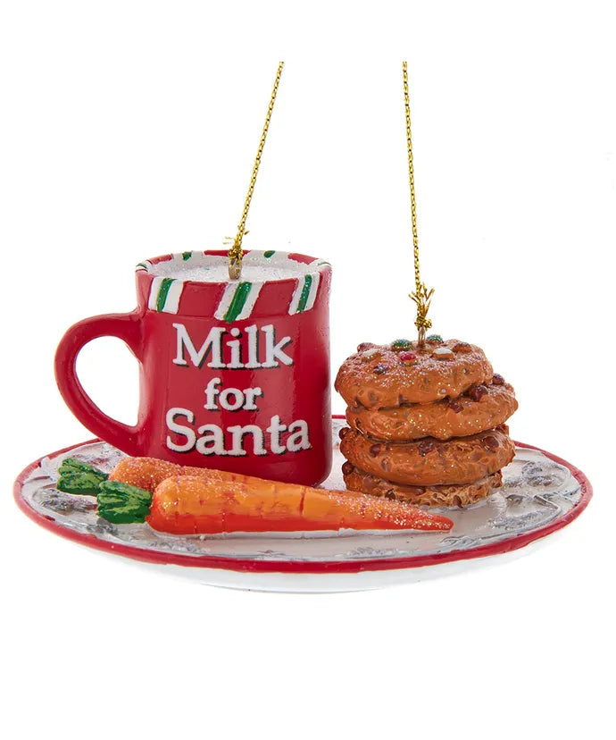Milk And Cookies For Santa Ornament
