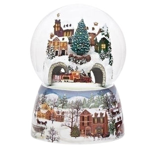 Town With Train Snowglobe
