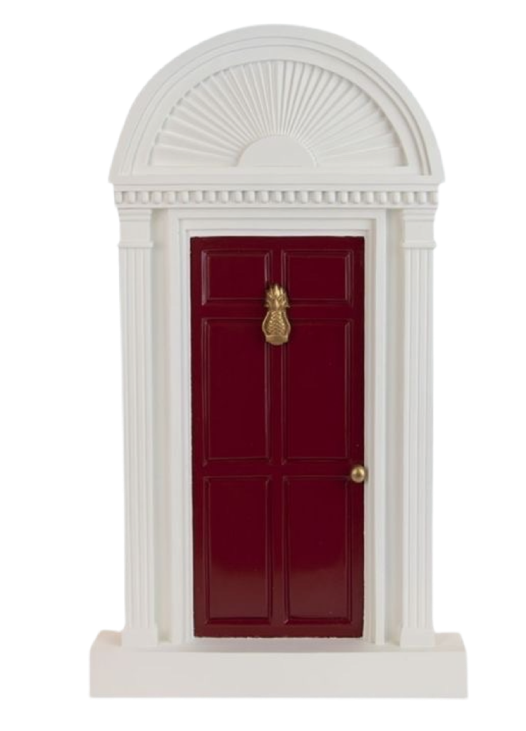 Byers Choice: Red Door With Pineapple