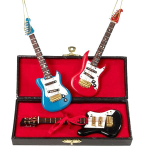 Assorted Electric Guitar With Case Ornament, INDIVIDUALLY SOLD