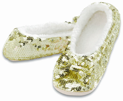 Classic Gold Sequin Slippers  KIDS SIZES