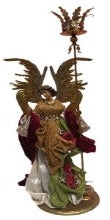 Burgundy Angel Candle Holder