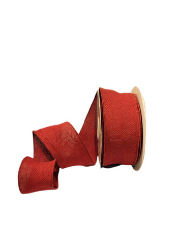 Country Red Burlap Ribbon