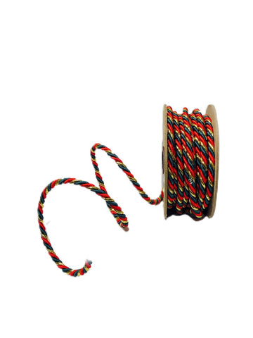 Red, Green And Gold Cording Ribbon