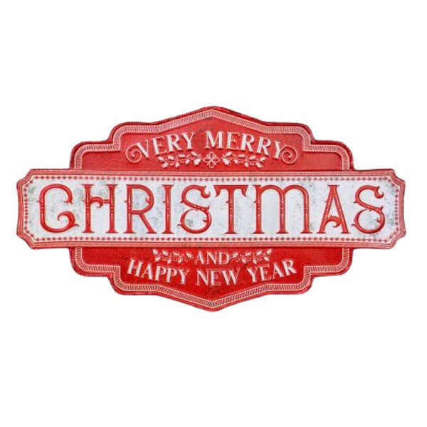 Merry Christmas And Happy New Year Sign