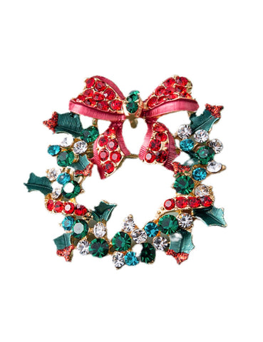 Holly Wreath Brooch