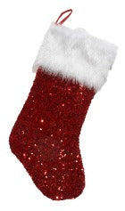 9" Red Sequin Stocking