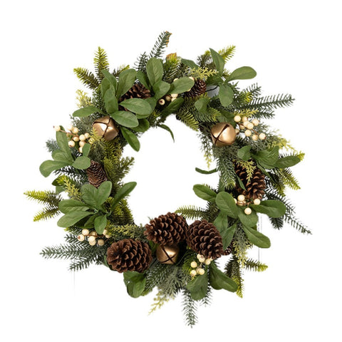 24" Pine With Berries Wreath