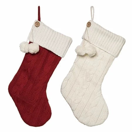 Assorted 12" Knit Stocking. INDIVIDUALLY SOLD