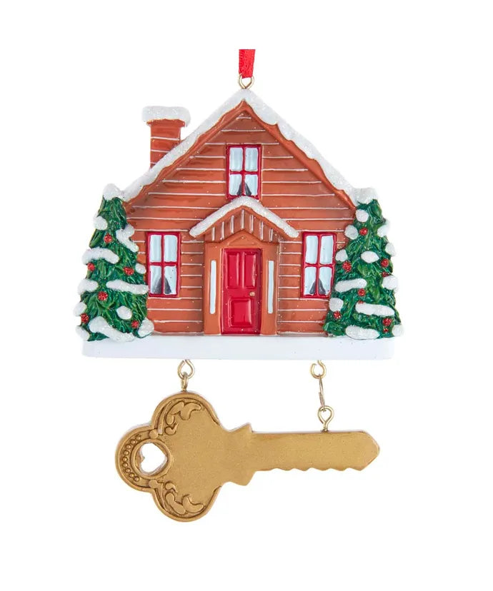 Home With Key Ornament