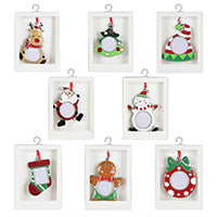 Assorted Christmas Frame Ornament, INDIVIDUALLY SOLD