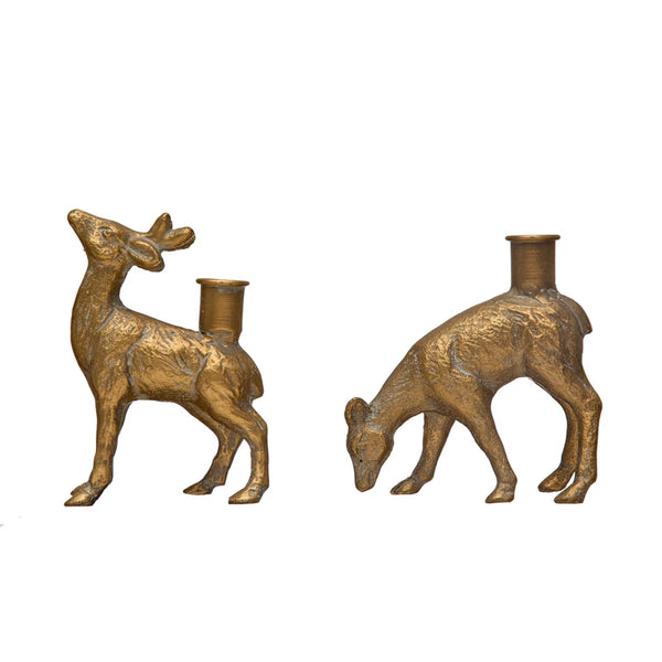 Assorted Deer Taper Candle Holder, INDIVIDUALLY SOLD